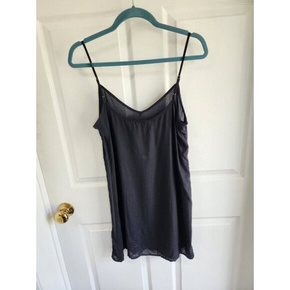 Abercrombie & Fitch  Black Classic Minamalist Mini Slip Dress Sz Medium - Picture 2 of 6